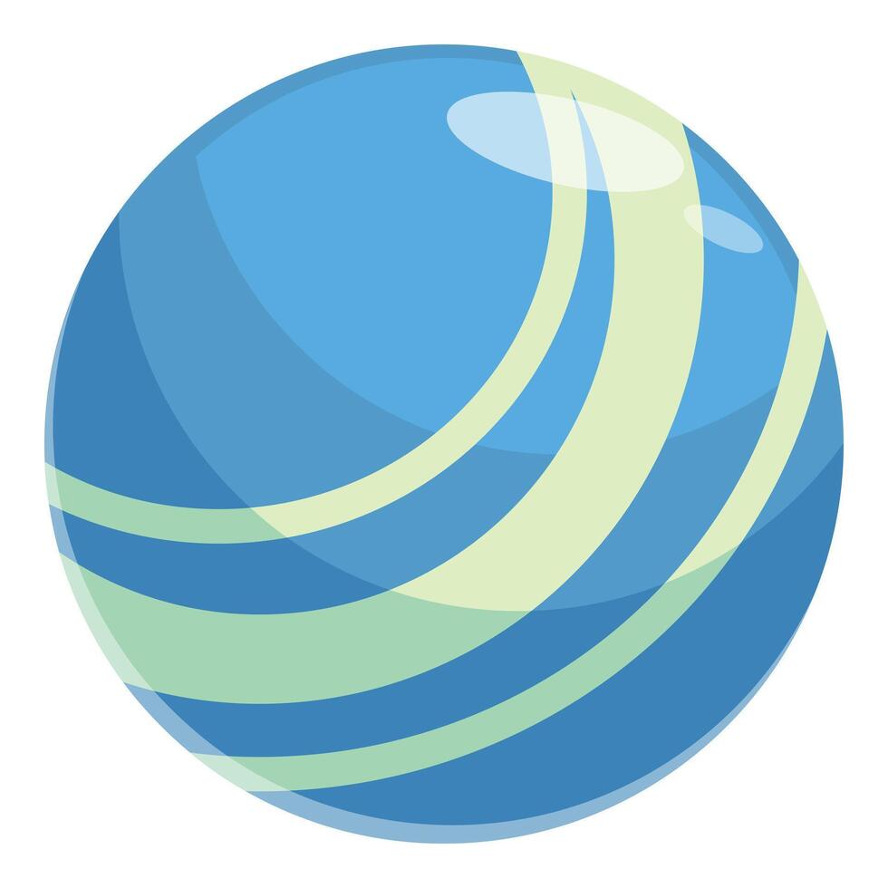 Blue sphere showing abstract planet rotating in space vector