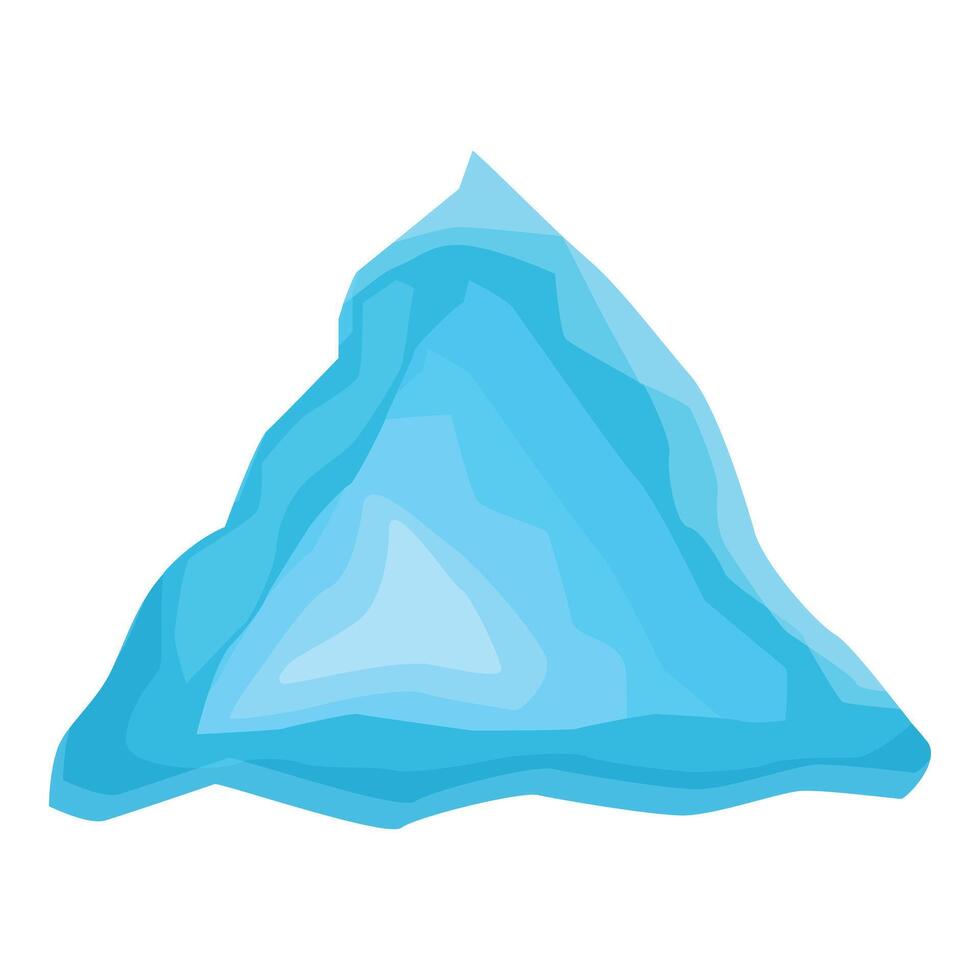 Big iceberg floating, frozen water, symbol of global warming vector