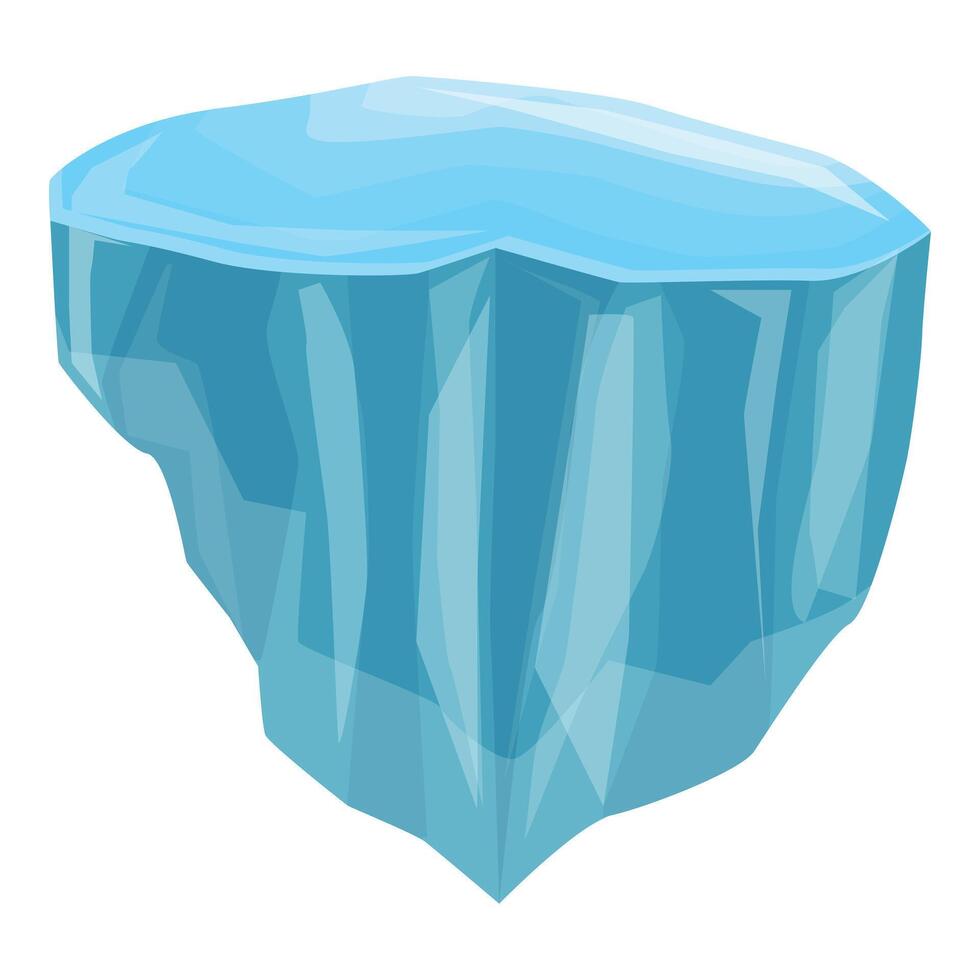 Giant blue iceberg floating in ocean vector
