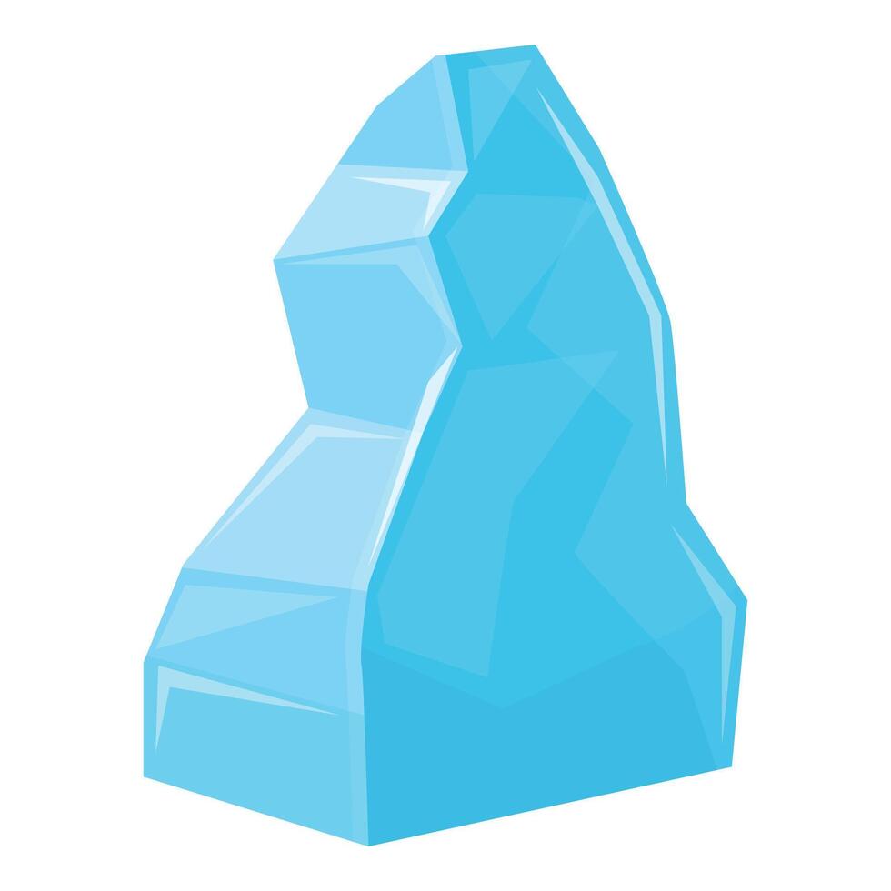 Big iceberg floating on water surface showing only the tip vector