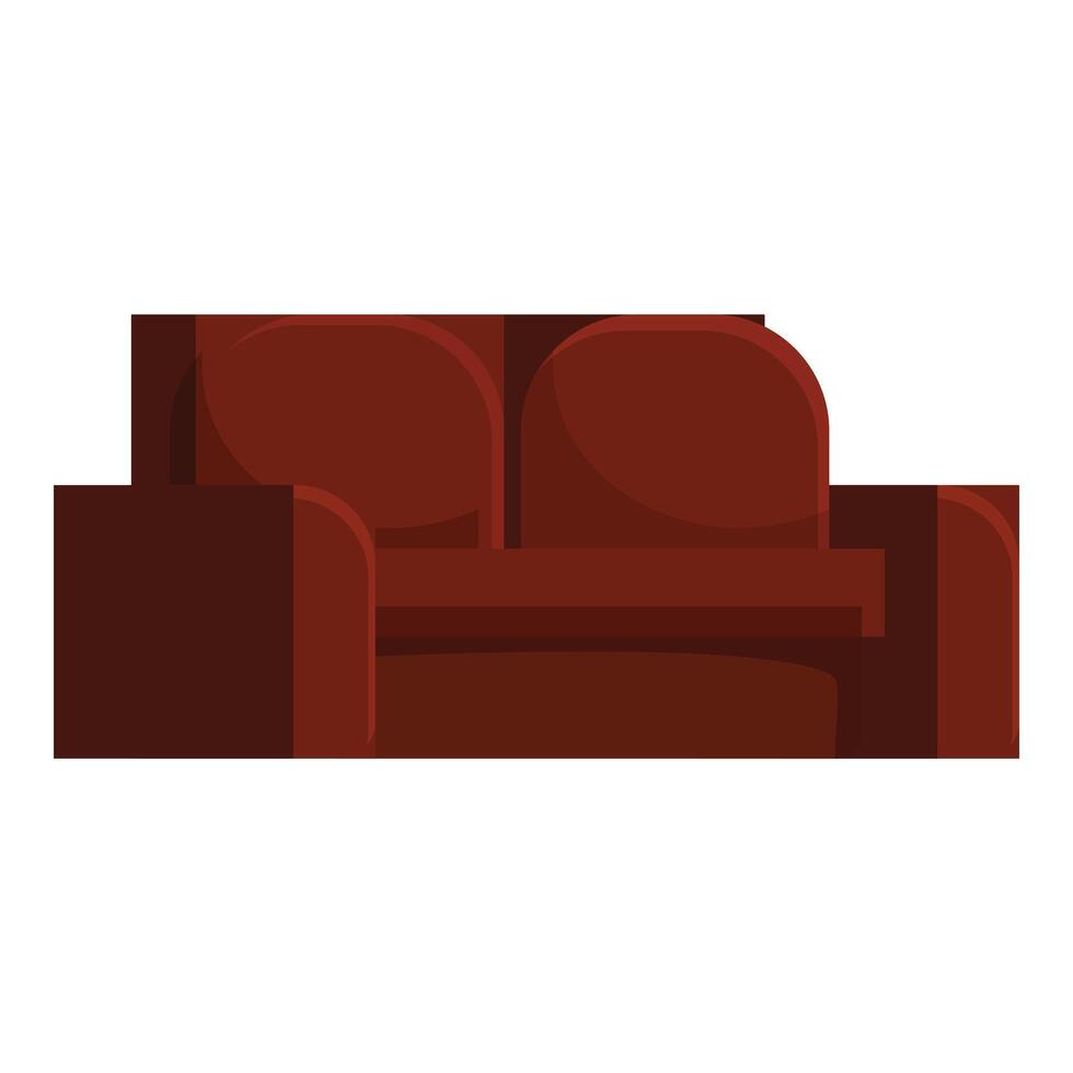 Comfortable brown leather sofa providing relaxation vector