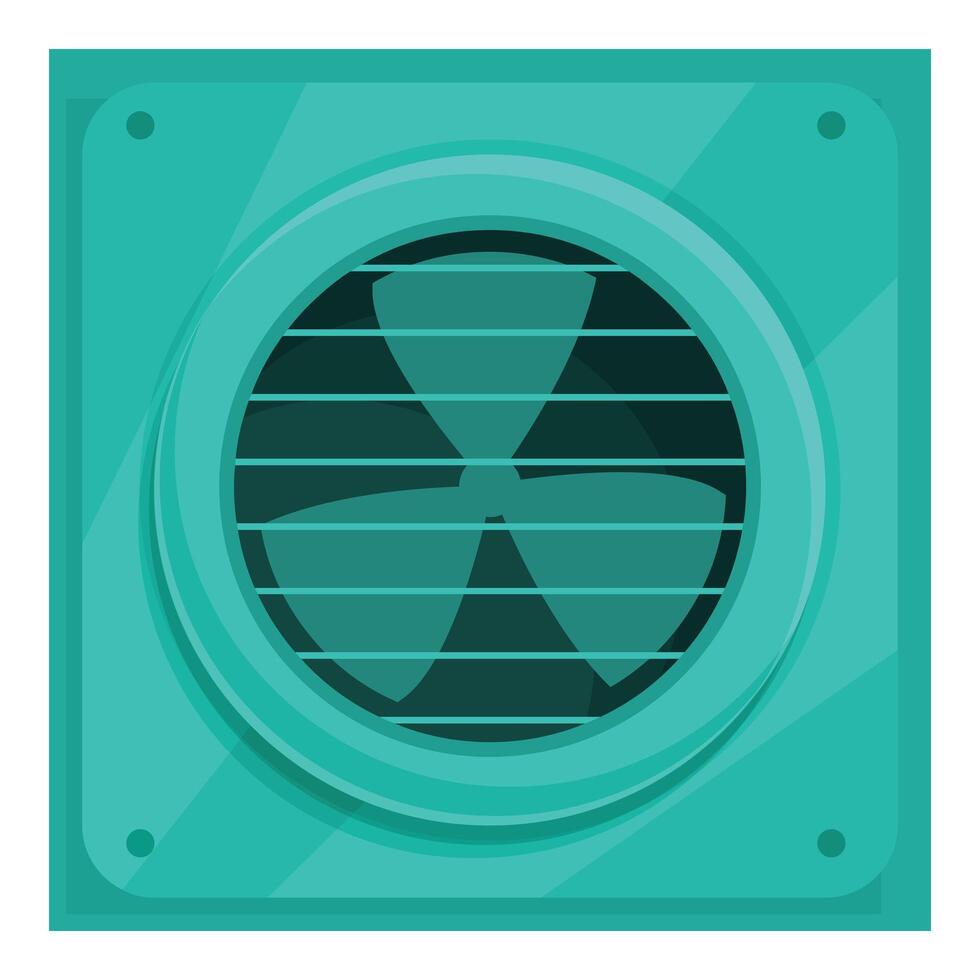 Round ventilator with rotating fan providing fresh air vector