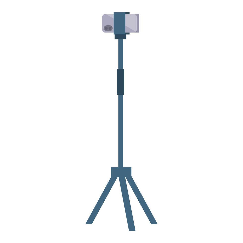 Smartphone on tripod stand recording blog vector