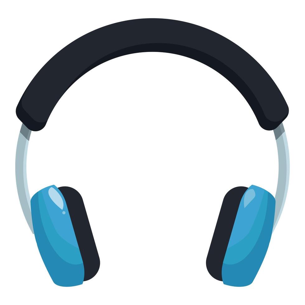 Blue headphones isolated on a white background vector