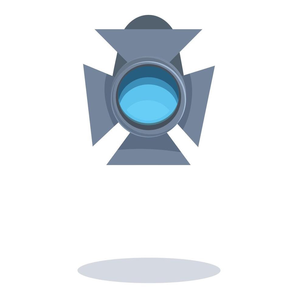 Professional studio spotlight lighting up empty space vector