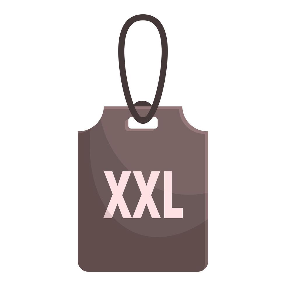 Xxl clothing size tag icon showing large garment dimensions vector