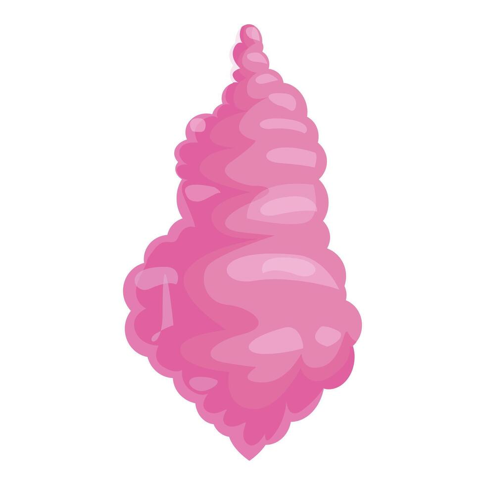 Pink cotton candy spinning on stick at a summer fair vector