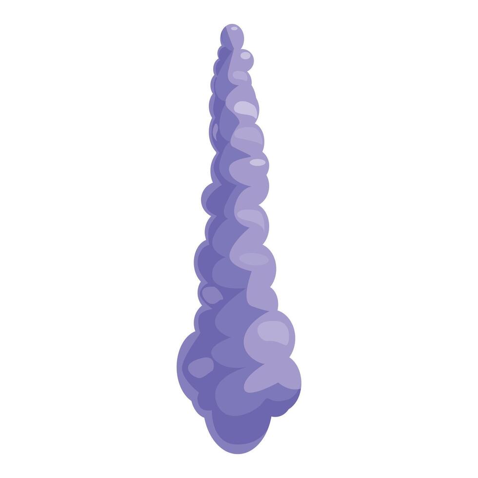 Purple chemical slime flowing down isolated on white background vector