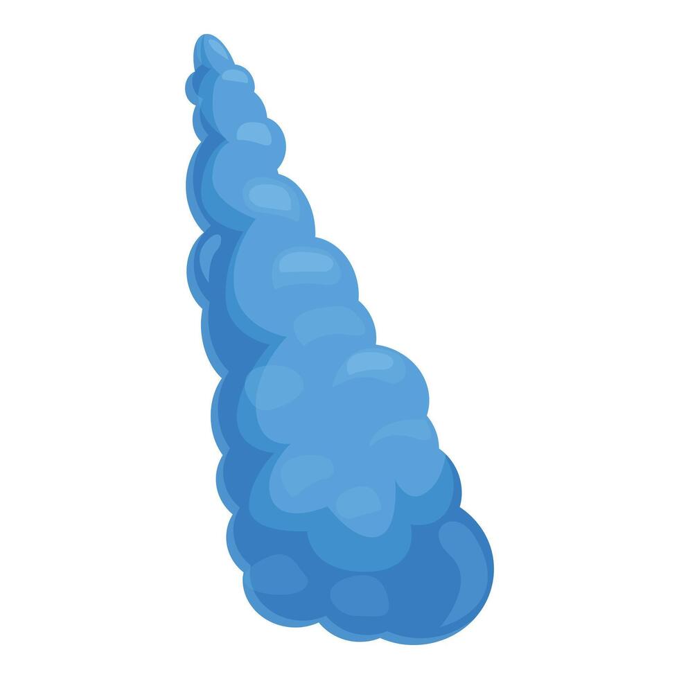 Blue smoke cloud forming a spiral shape vector