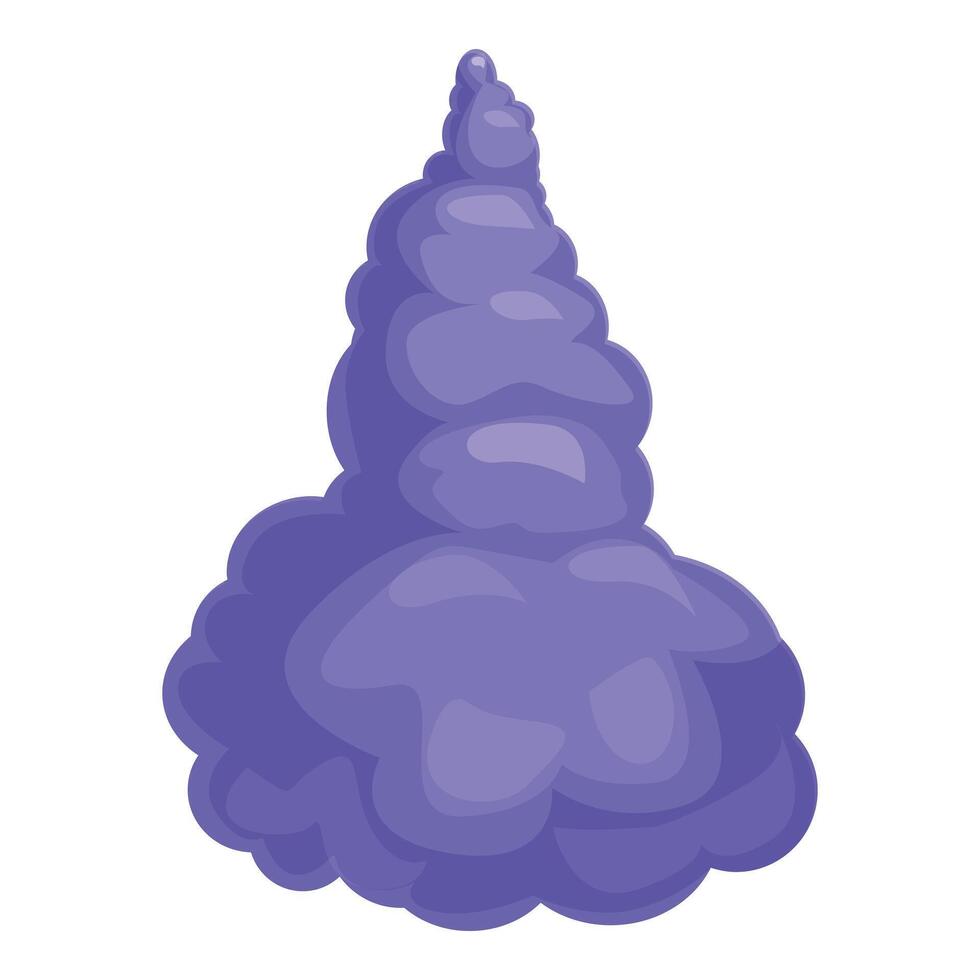 Cartoon cloud swirling upwards forming a cone vector