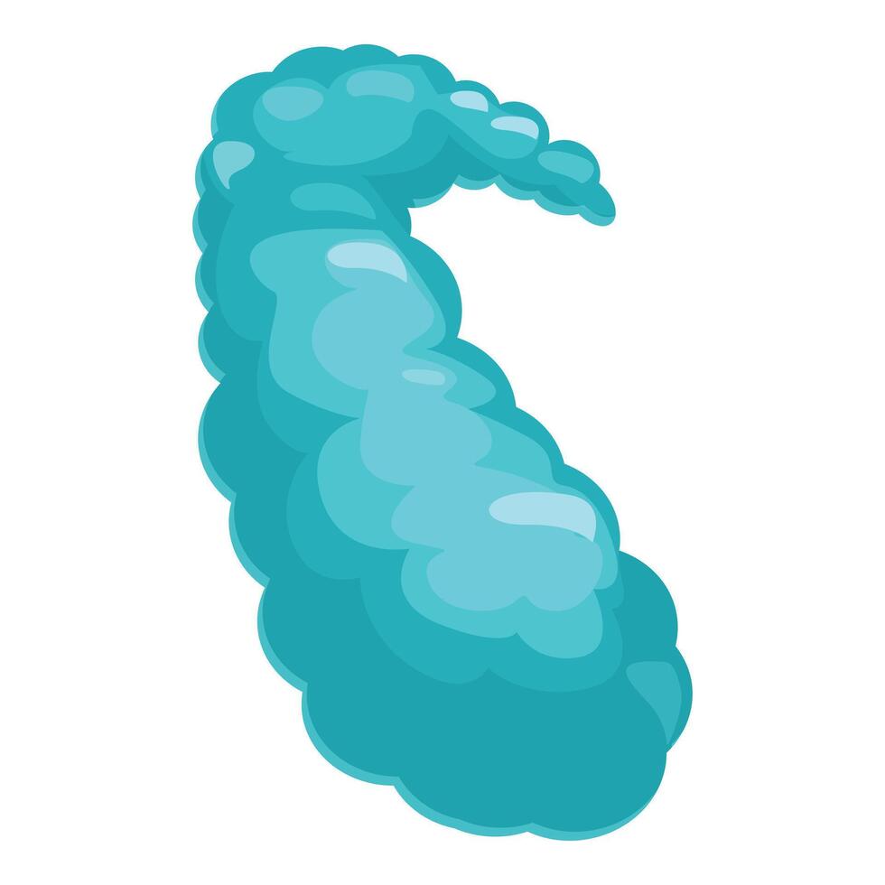 Cartoon smoke cloud swirling in a whimsical shape vector