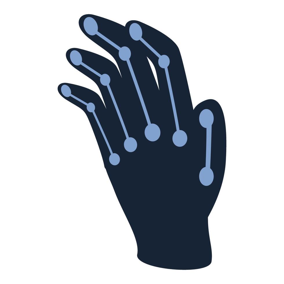Robotic hand showing artificial intelligence technology vector