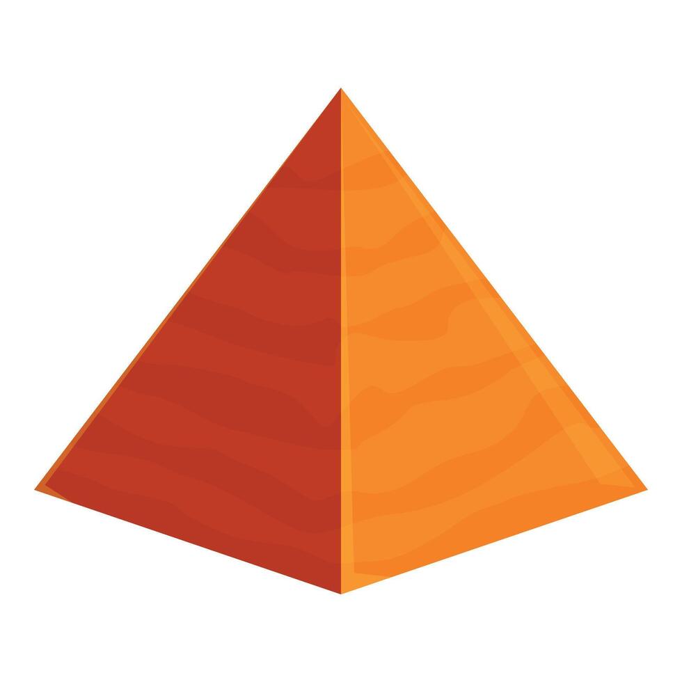 Massive pyramid made of large stone blocks is standing in the desert vector