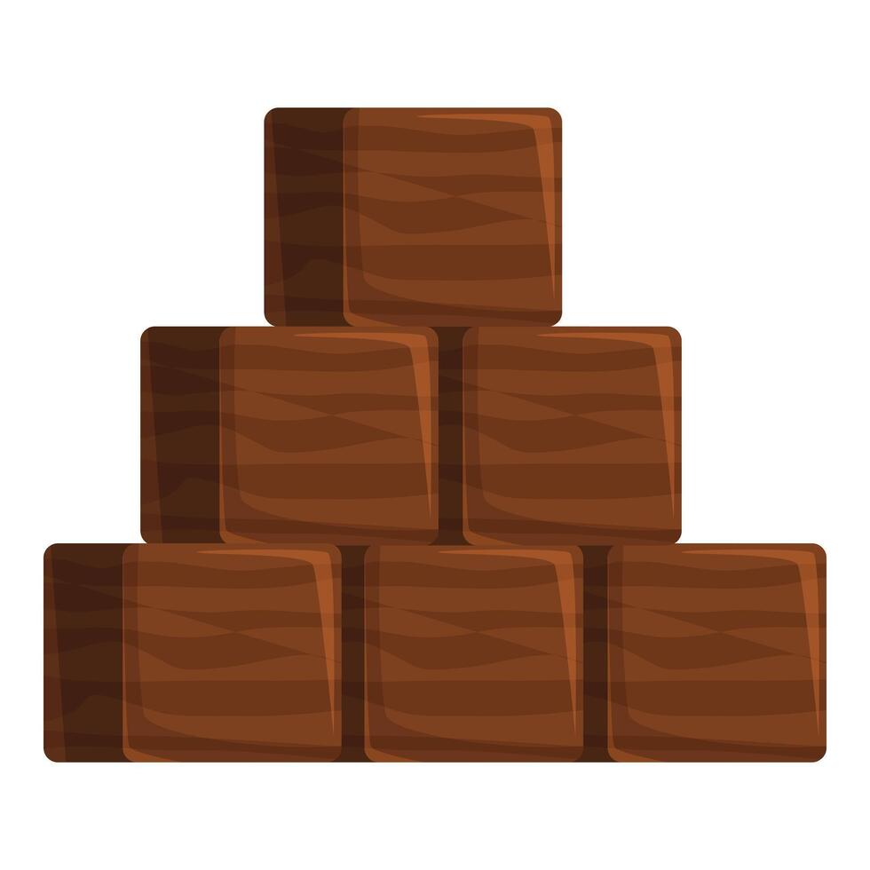 Stacked wooden cubes forming a pyramid structure vector