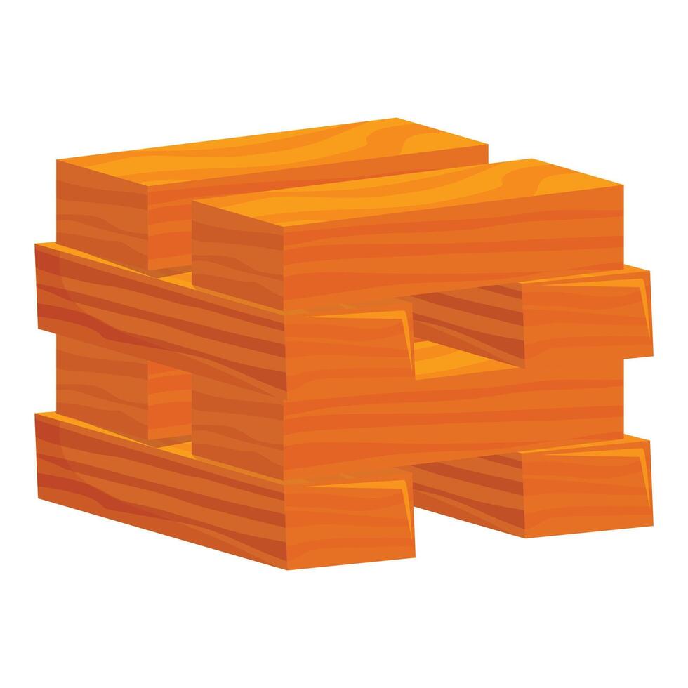 Stack of wooden planks forming a solid foundation vector