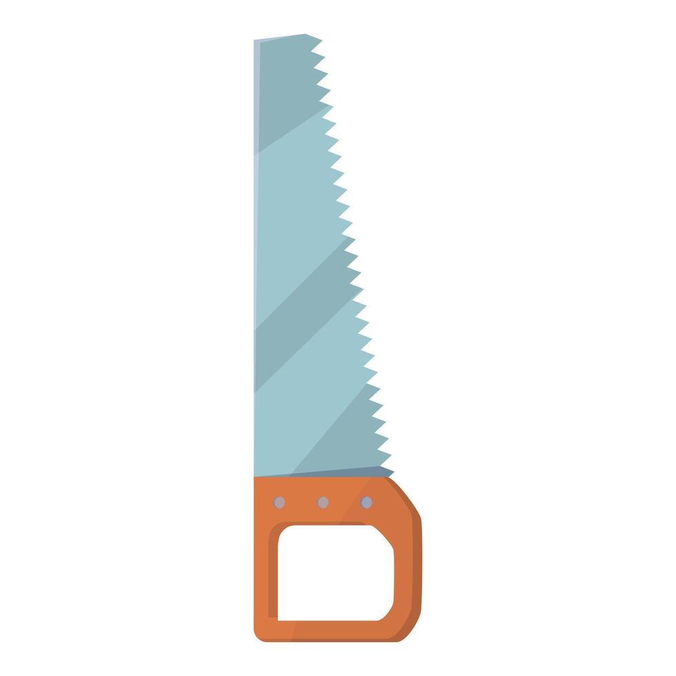 Sharp hand saw standing on a white background vector