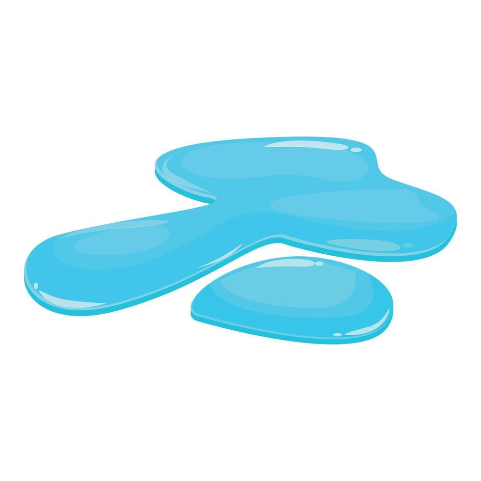 Blue liquid puddle spreading on the floor vector