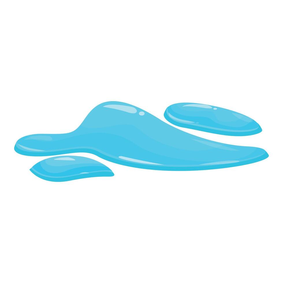 Blue liquid puddle spilling on the ground vector