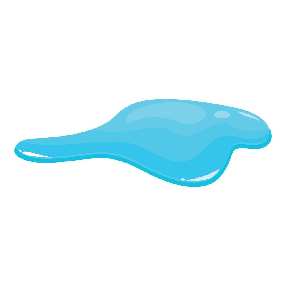 Blue liquid spill spreading on the ground vector