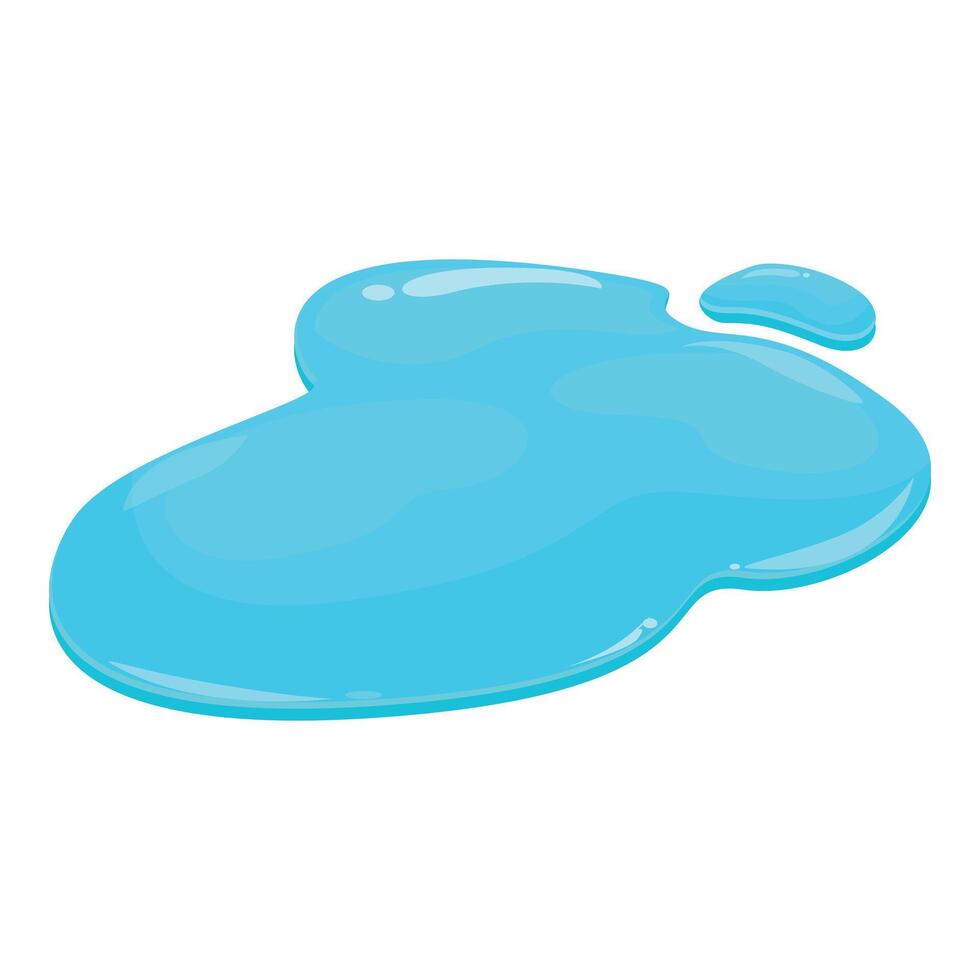 Blue liquid puddle spreading on the floor vector