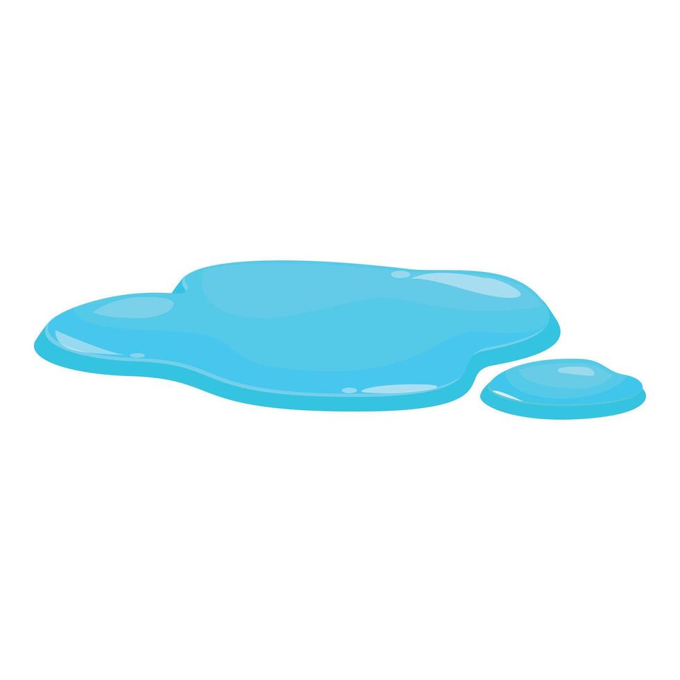 Blue liquid puddle spilling on the ground vector