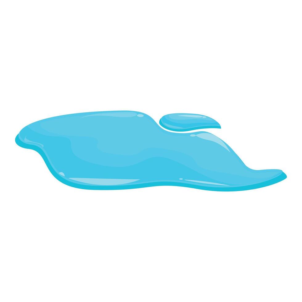 Blue liquid puddle spilling on the ground vector