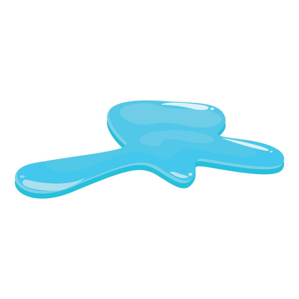 Blue liquid puddle is dripping on the floor vector