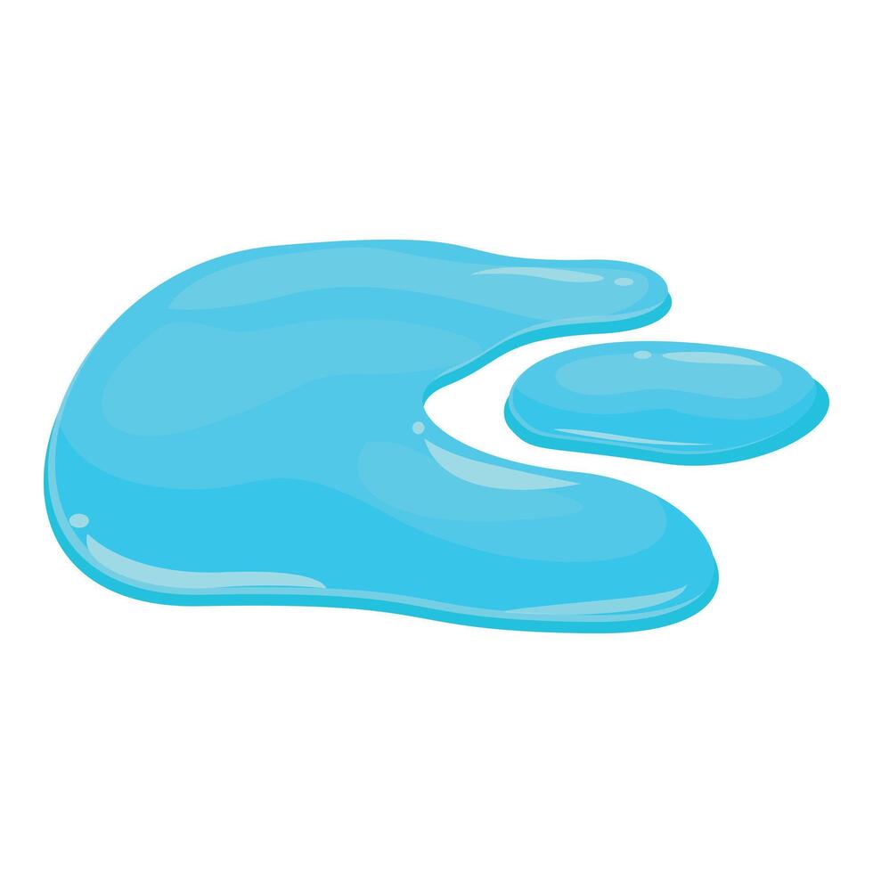 Blue liquid puddle splashing on the ground vector