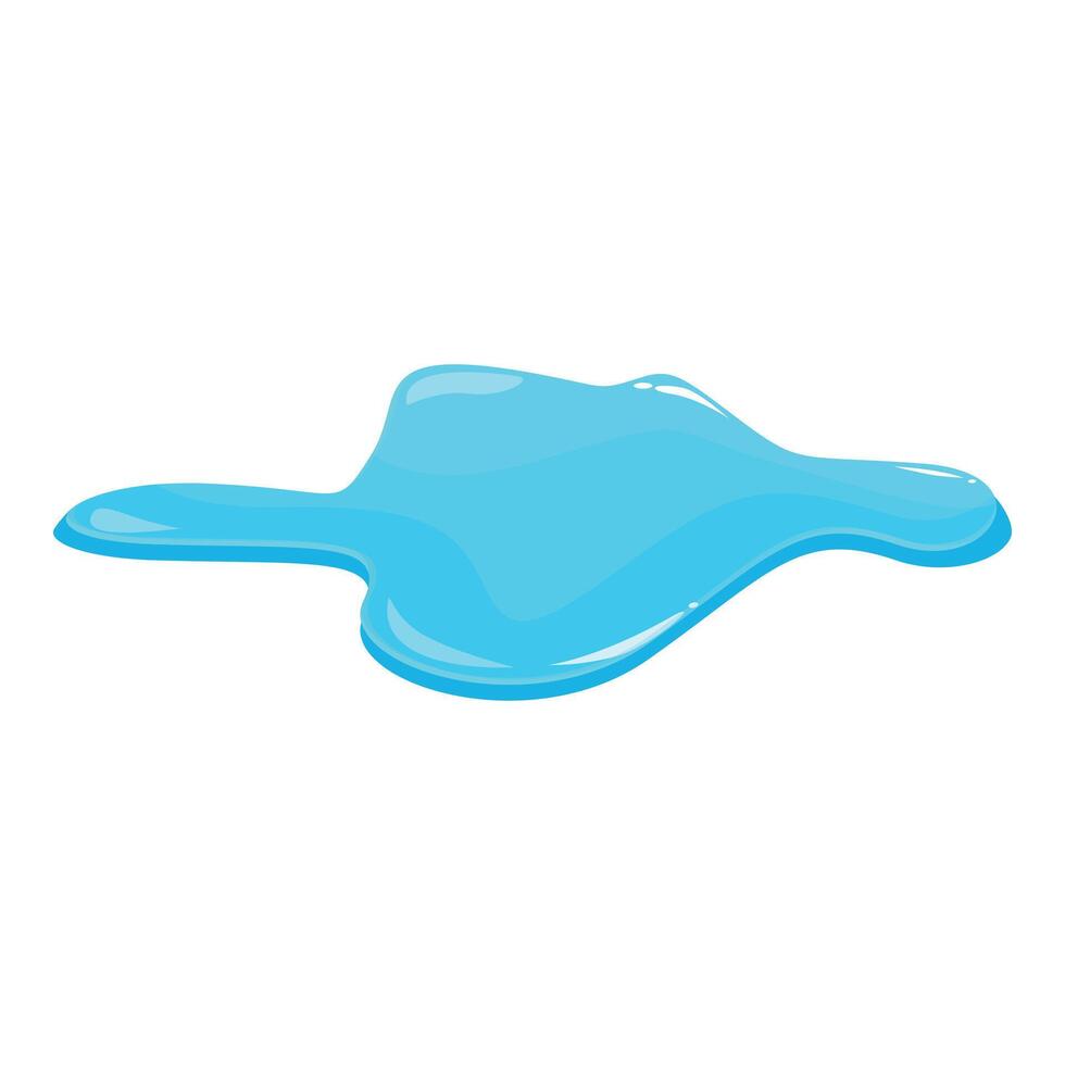 Blue liquid puddle splashing on the ground vector