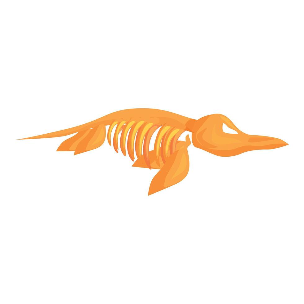 Ichthyosaur skeleton swimming in the ocean depths vector