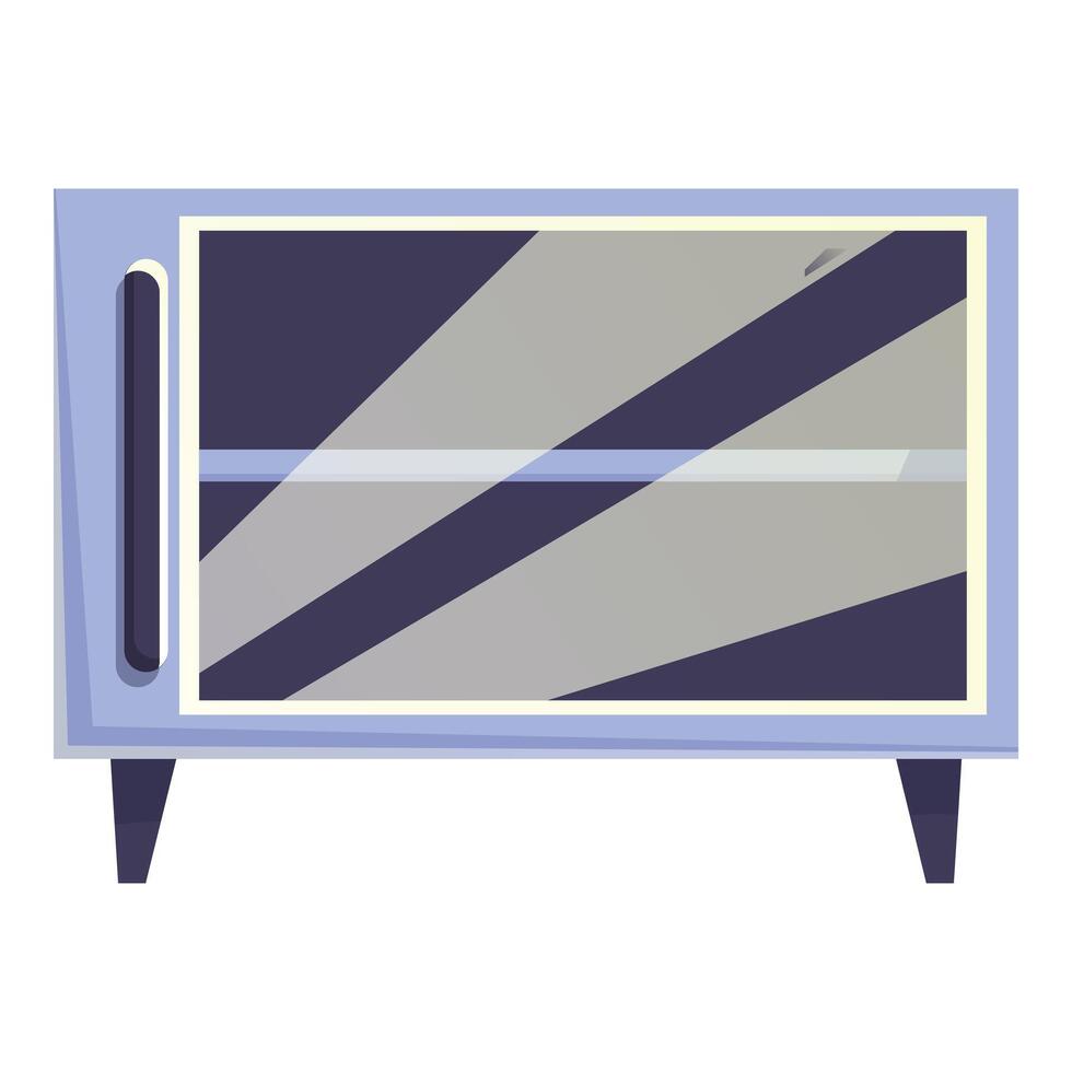 Modern convection oven warming up for baking vector