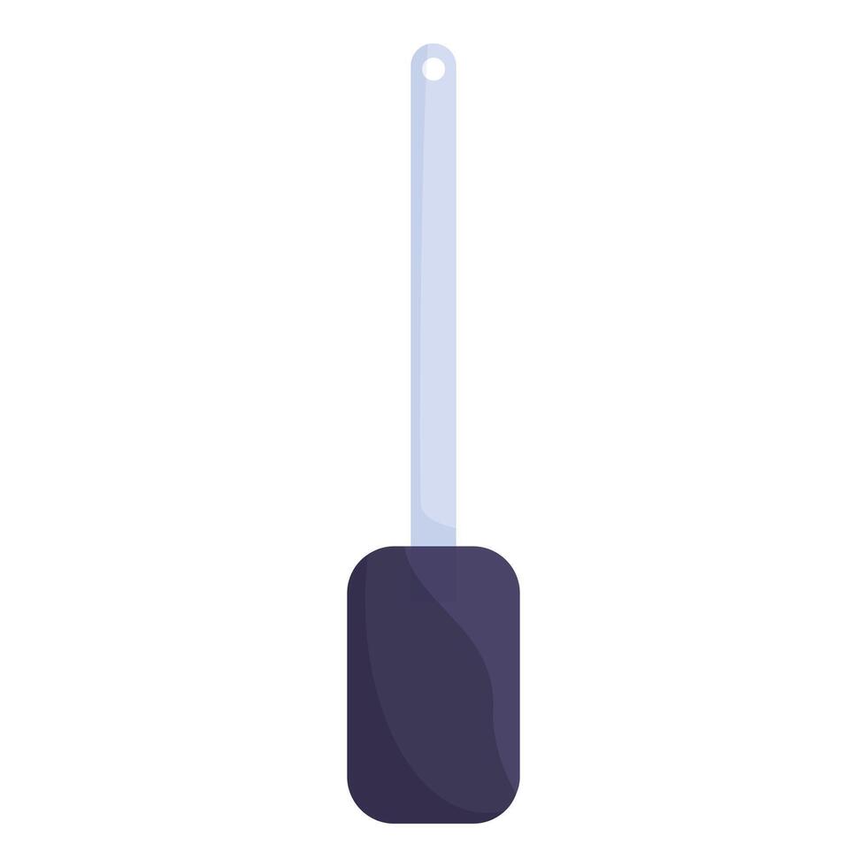 Silicone kitchen spatula with plastic handle for cooking vector
