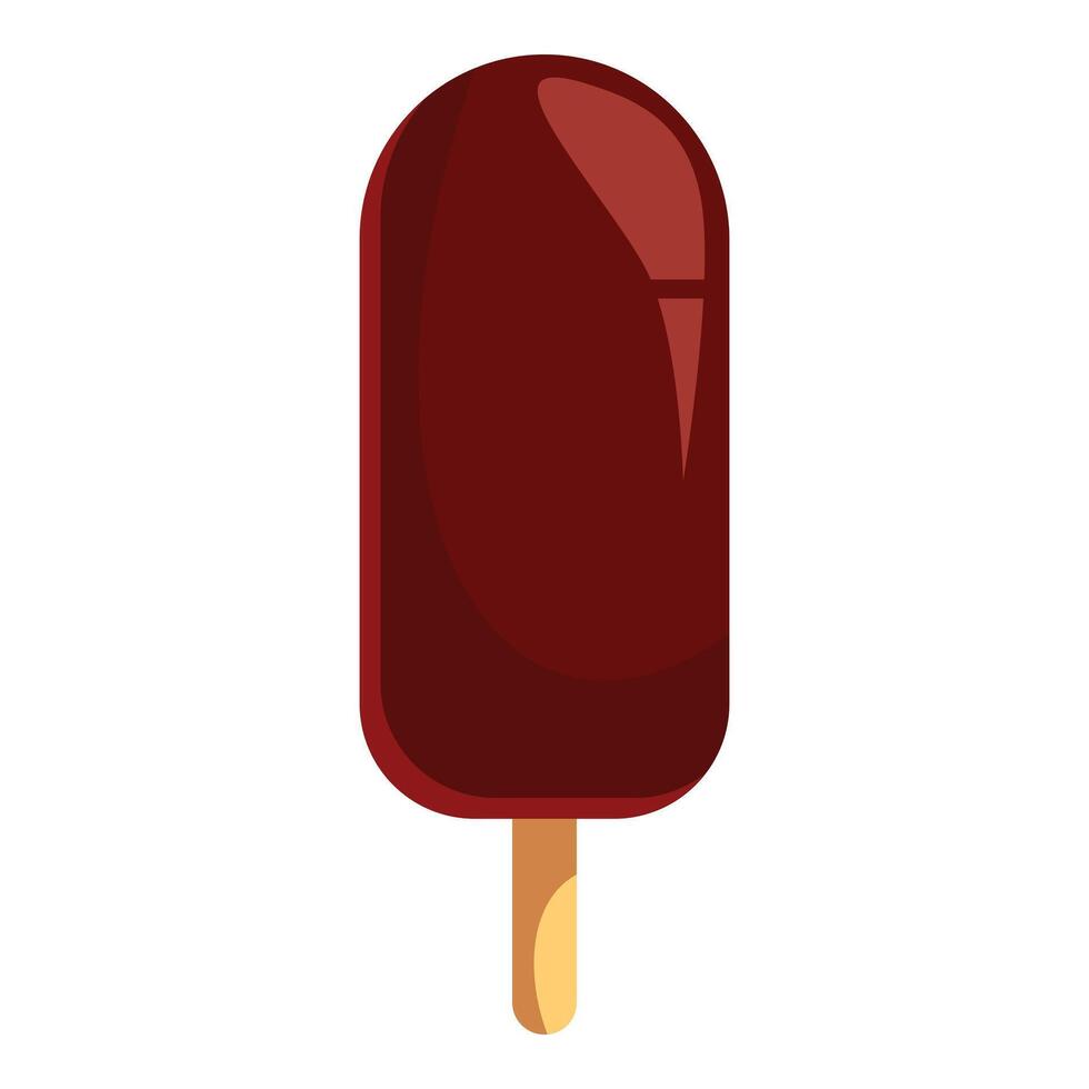 Chocolate ice cream bar refreshing on a hot summer day vector