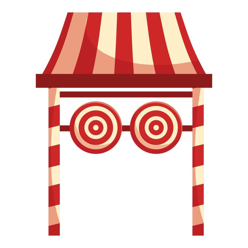 Shooting game stand with targets, having fun at amusement park vector