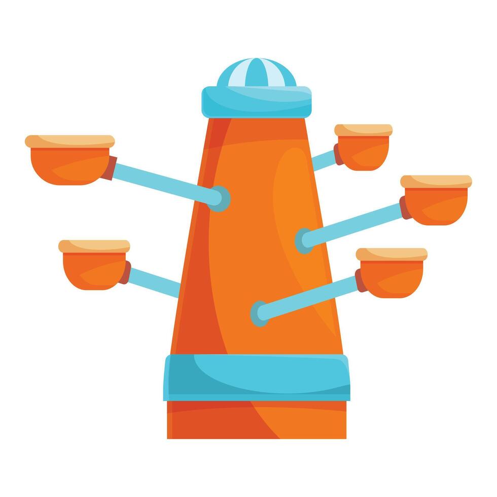 Spinning carousel ride offering fun and excitement at the amusement park vector
