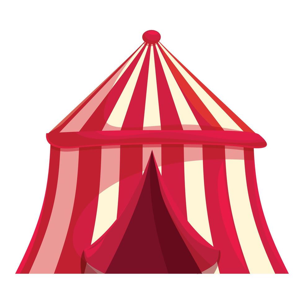 Big top circus tent standing isolated on white background vector