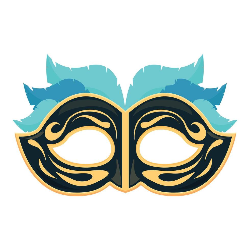 Elegant carnival mask with feathers is symbolizing celebration vector