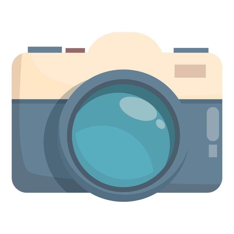 Retro style camera capturing memories with large lens vector