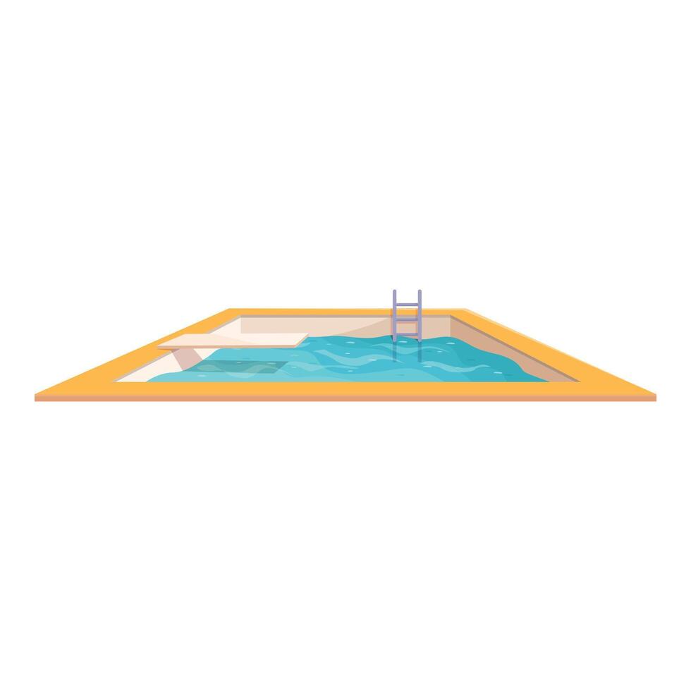 Outdoor swimming pool inviting for a refreshing swim on summer day vector