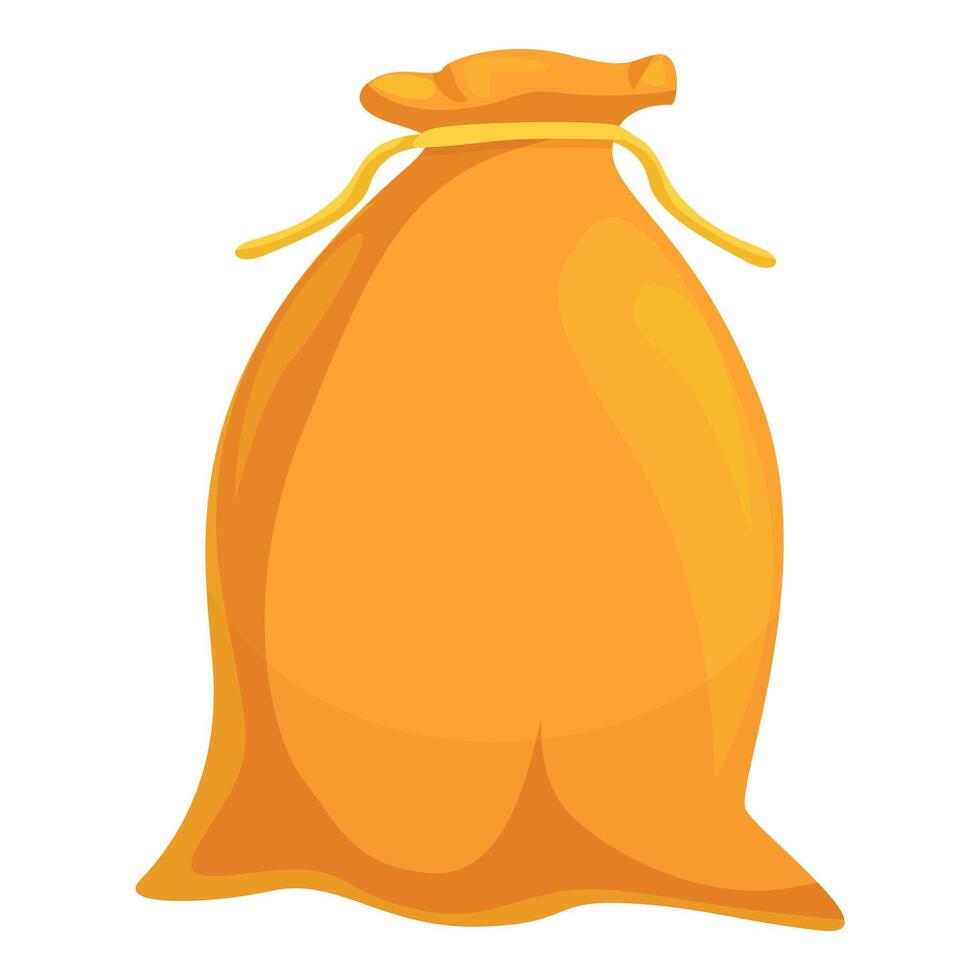 Big orange sack holding precious cargo vector