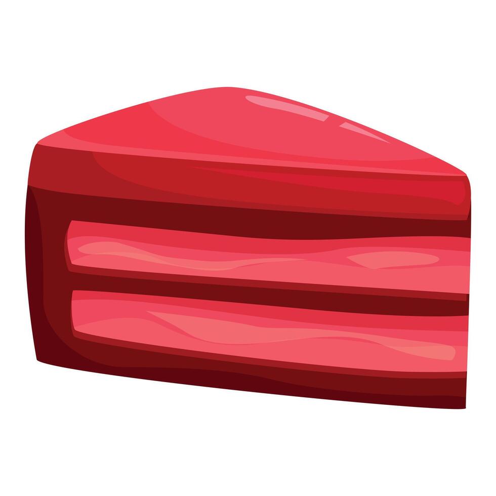 Delicious piece of red velvet cake waiting to be eaten vector