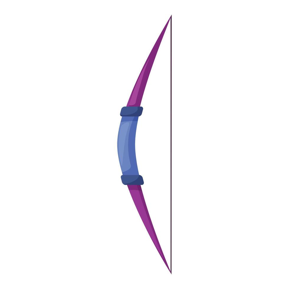 Fantasy bow and arrow pointing upwards ready to shoot vector