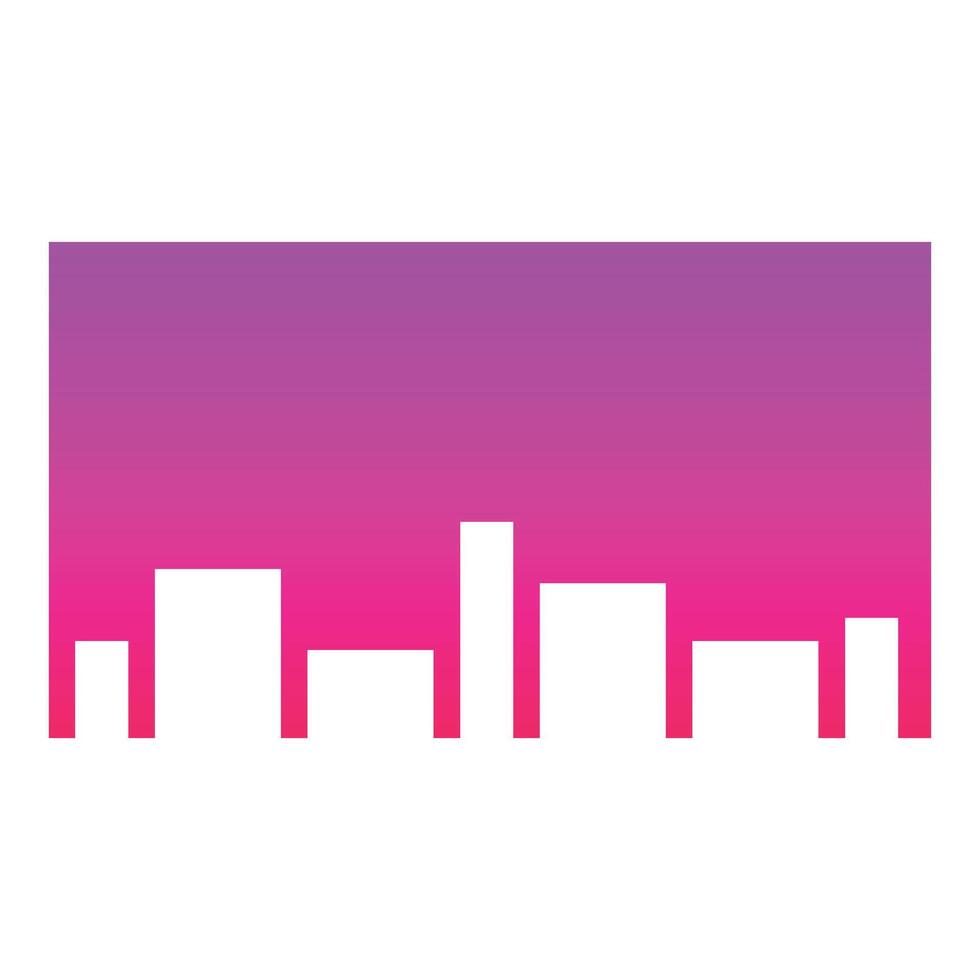 Abstract city skyline with vivid gradient background creating modern and dynamic design vector