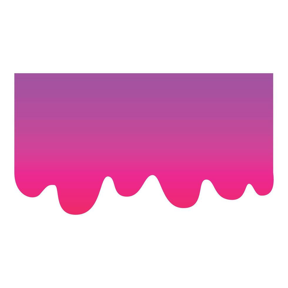 Pink and purple gradient paint is flowing down on a white background vector