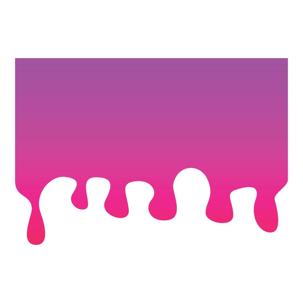 Pink and purple paint gradient dripping down background vector