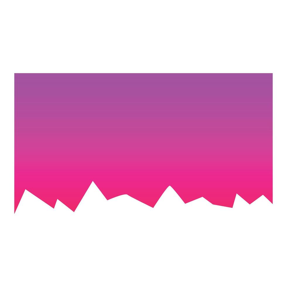 Pink and purple gradient background with jagged bottom edge vector