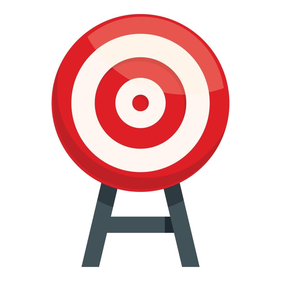 Red and white target standing on a tripod is offering a great challenge vector