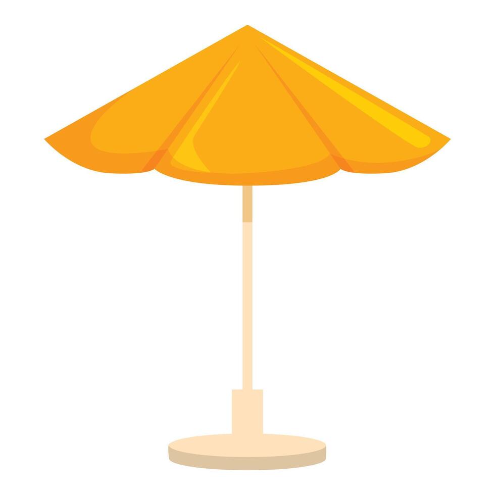 Yellow beach umbrella providing shade on a sunny day vector