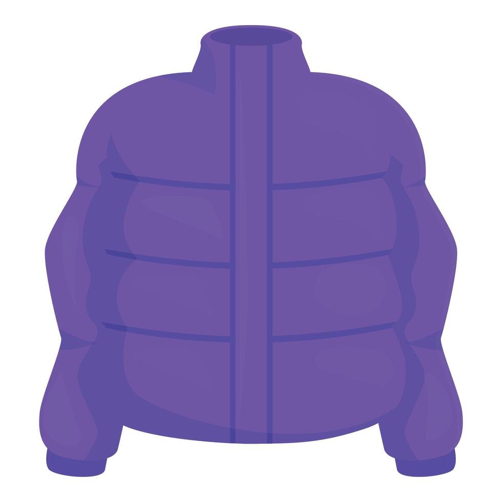 Warm winter down jacket protecting from cold weather vector