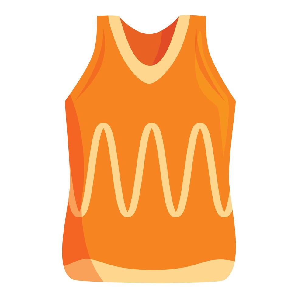 Orange basketball jersey with wavy stripes for sports team uniform design vector